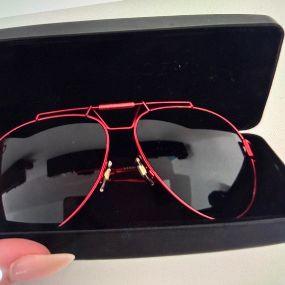 VERSACE Wire RocK Pilot Medusa 2160 Red Gold VE2160 Aviator Sunglasses Unisex - Picture 10 of 10